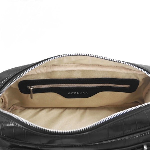 Producto - Cartera eco cuero Crocco Negra - 1