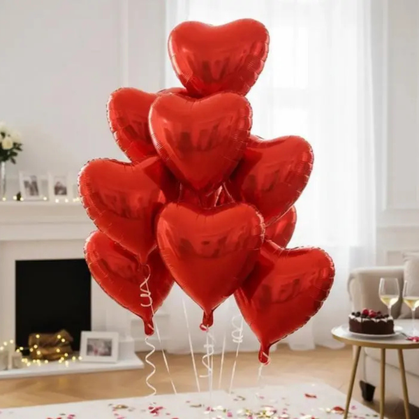 Producto - Globos metalizados corazon rojo 10"