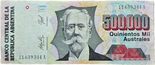 Producto - 500.000 Australes (1990) (Di Lorio - Gonzalez Fraga) Bott.2899 VF+ - 0