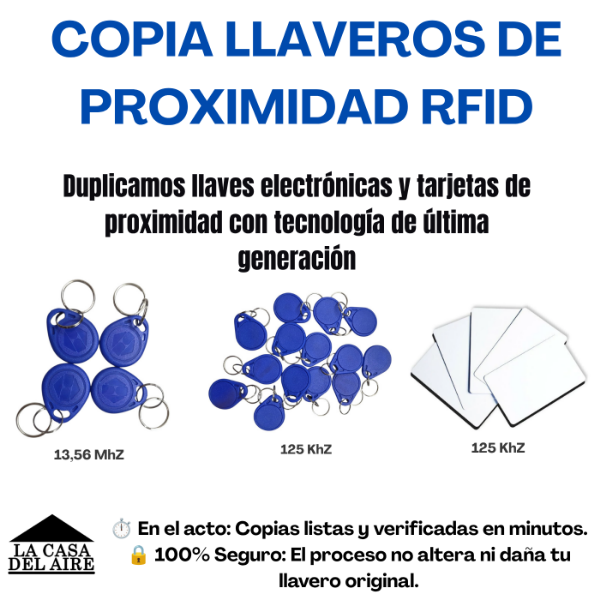 Producto - COPIA LLAVEROS DE PROXIMIDAD RFID