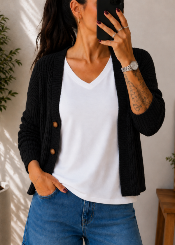 Producto - Cardigan Acrilico Negro