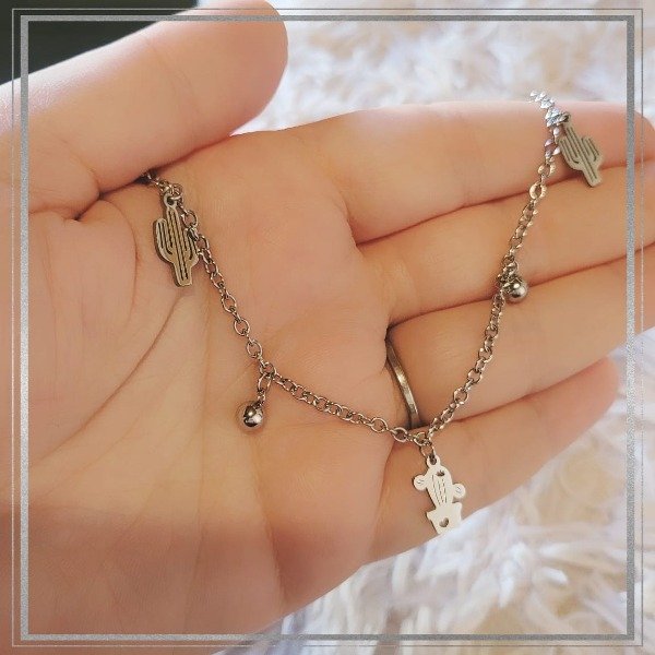 Producto - Pulsera fina económica cactus