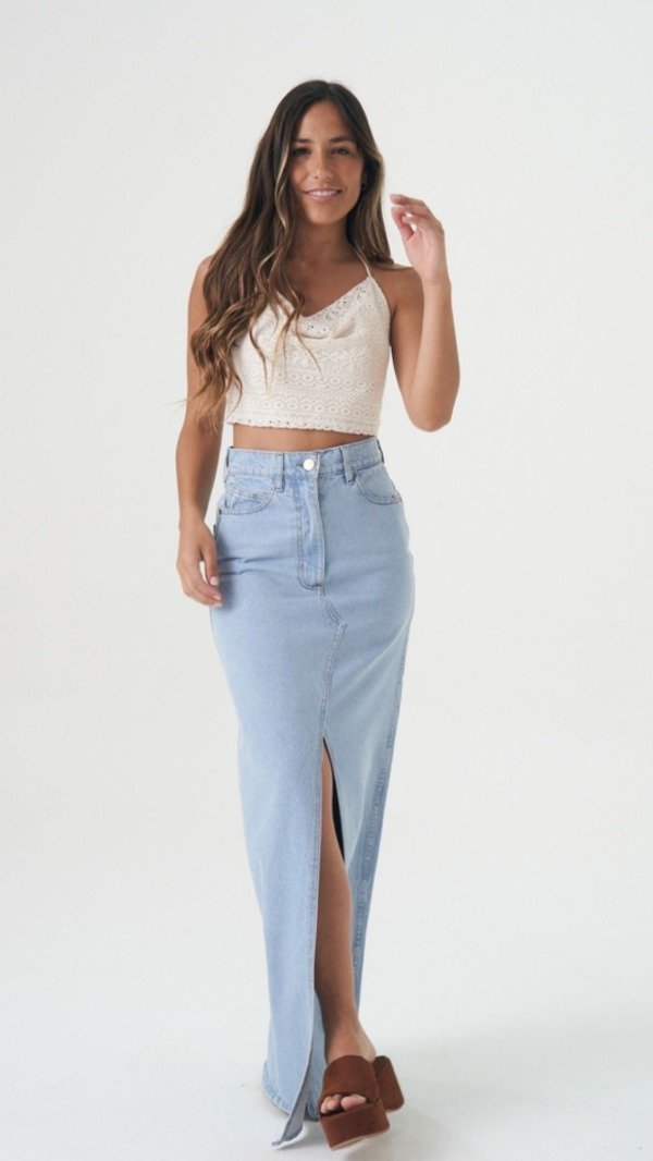 Producto - POLLERA TYRA Celeste