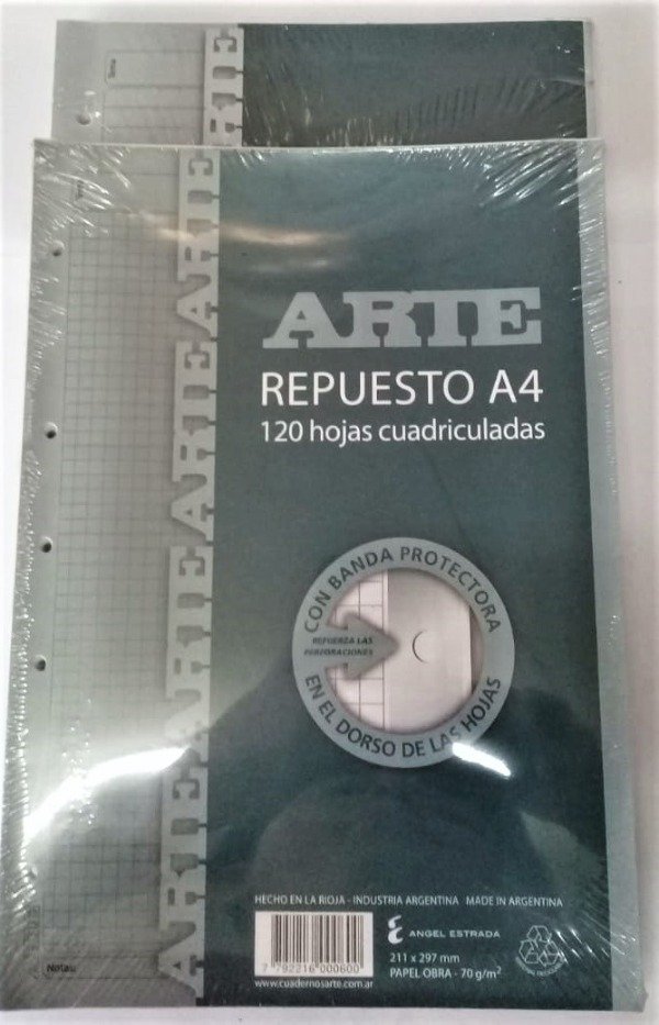 Producto - REPUESTO A4 ARTE X 120 HOJAS