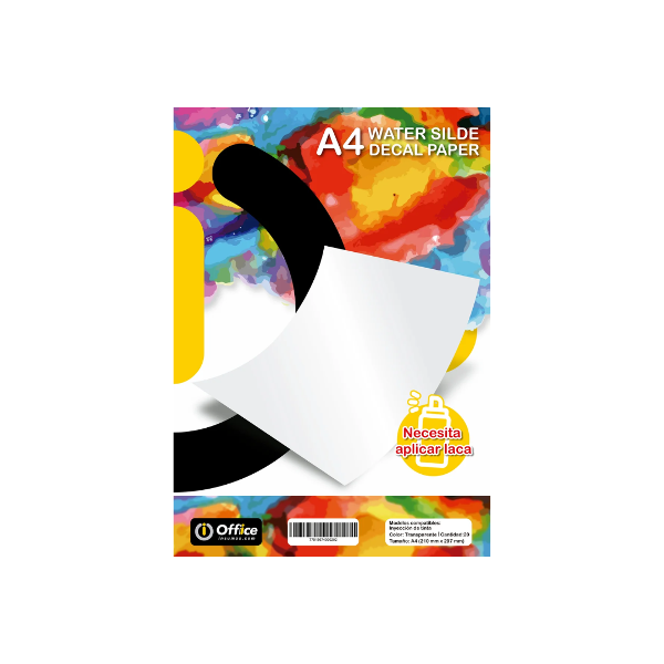 Producto - Water Slide Decal - Transferencia al agua Inkjet Transparente (necesita laca)
