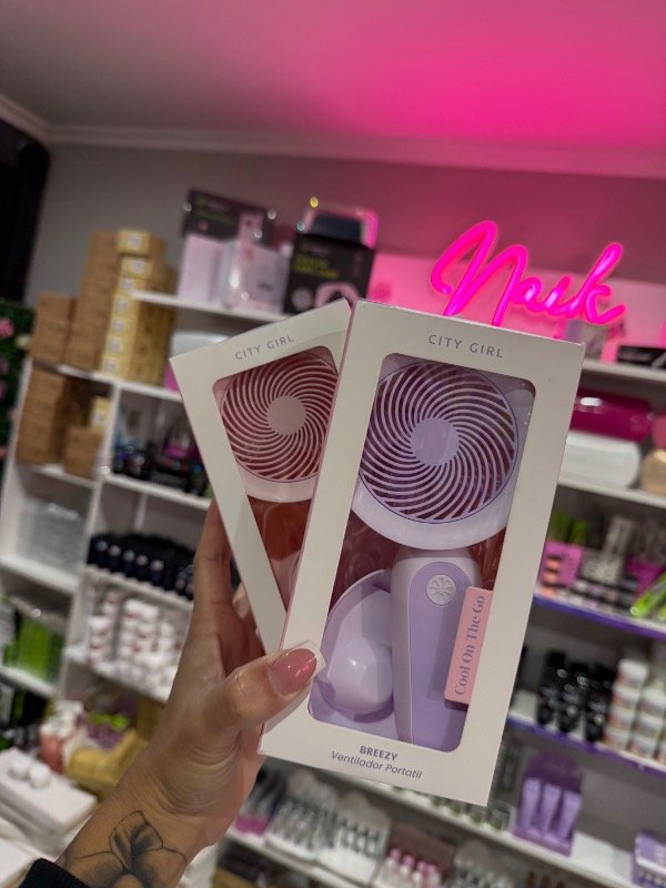 Producto - Ventilador de pestañas city (rosa y lila)