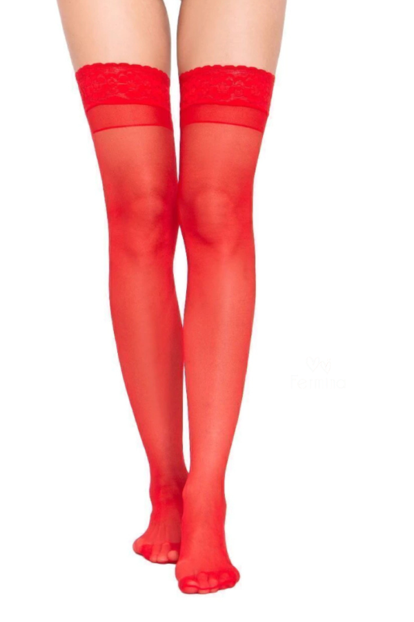Producto - MEDIAS CON LIGA SILICONADA COLOR ROJOART. 86 NEW