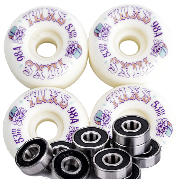 Producto - Combo Ruedas Skate Tuxs Pro 53mm 98a + Rulemanes Abec9 ENVIO GRATIS