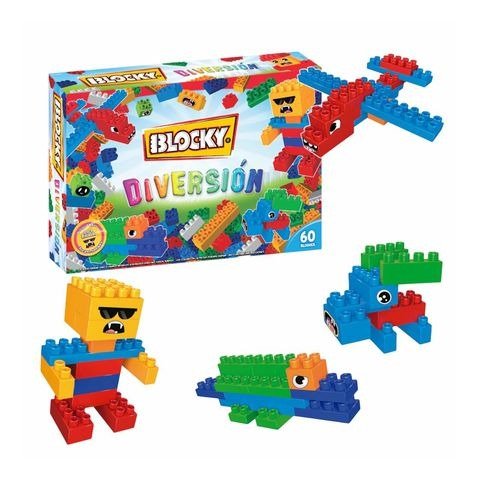 Producto - BLOQUES DIVERSION 60 PIEZAS EN CAJA 25X17X5CM BLOCKY