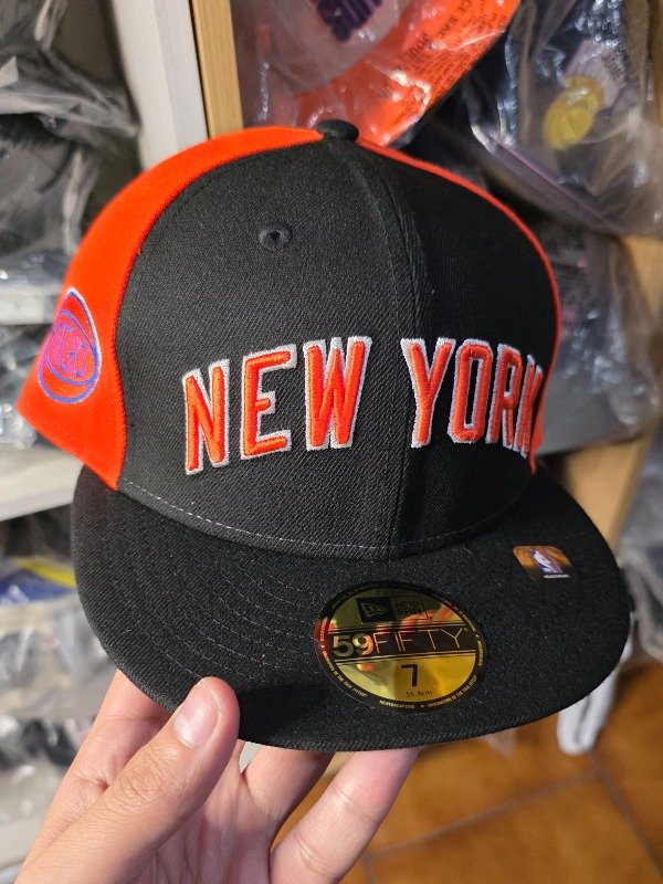 New york knicks script icon logo side patch new era 59fifty