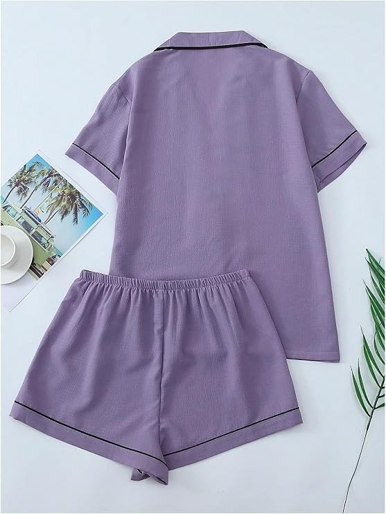 Producto - Conjunto de pijama de 2 piezas Bow Purple - 2