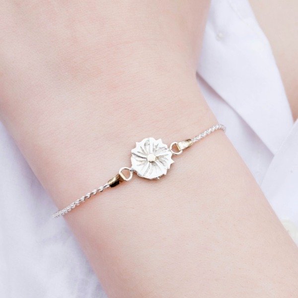 Producto - Pulsera Maciza Centro Flor N1