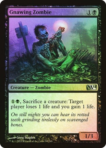 Producto - Gnawing Zombie Foil  Magic 2014 Core Set