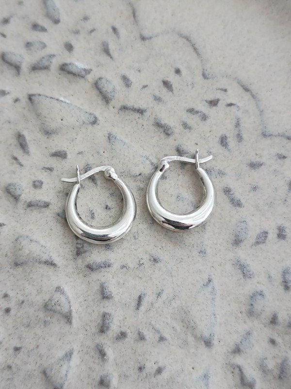 Producto - Argollas de plata infladas mod2