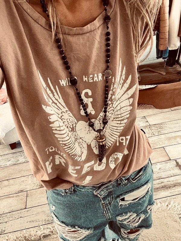 Producto - Remera freedom rosa - 2