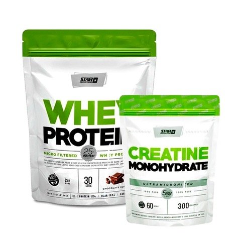 Producto - Combo Doy Pack Proteína Whey 2 lbs y Creatina doy pack Star 300 gr