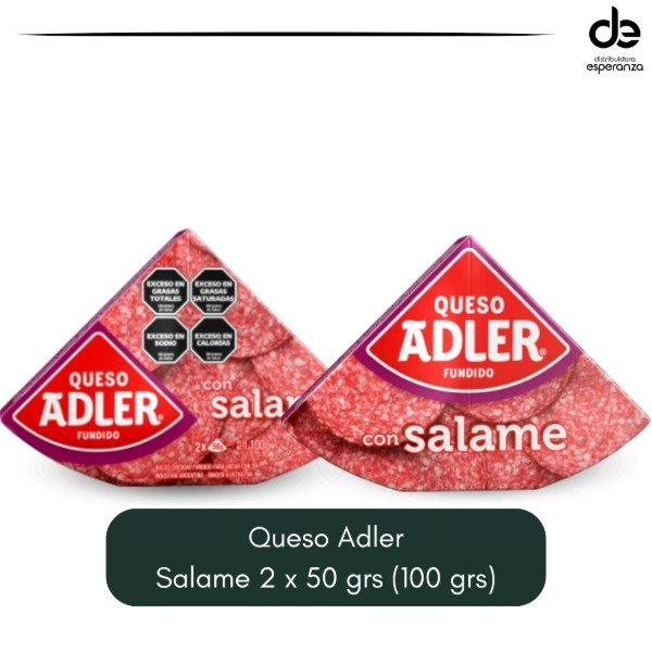 Producto - Adler Salame 2 x 50 grs (100 grs) Triangulito