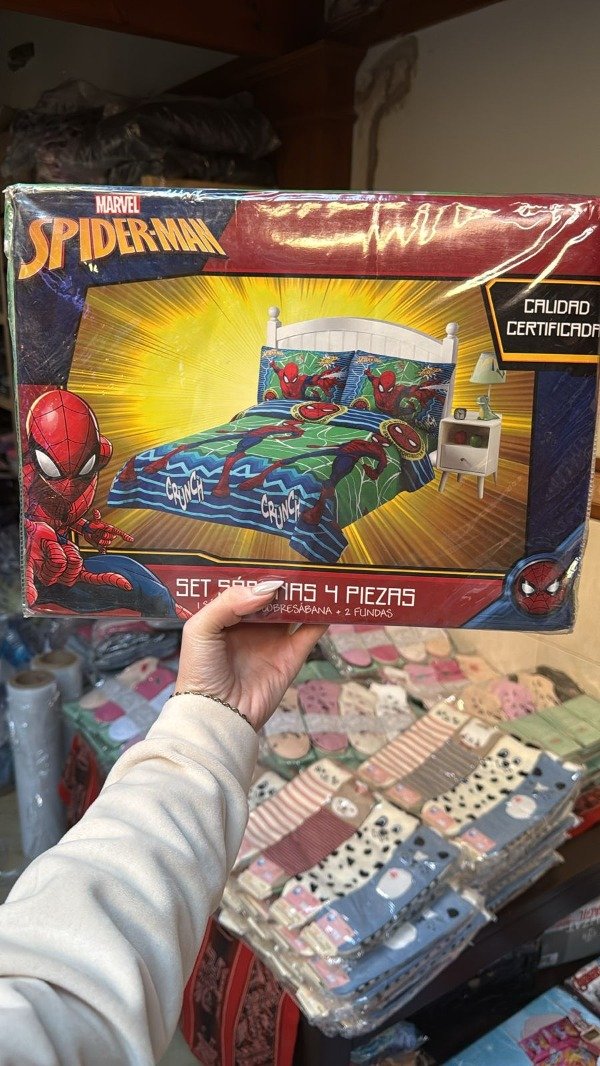 Producto - Sábanas Infantiles Spider Man 1 4 piezas
