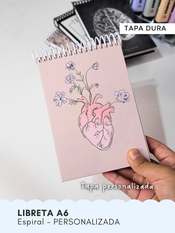 Producto - Libretas A6 tapa dura - Espiral - PERSONALIZADA