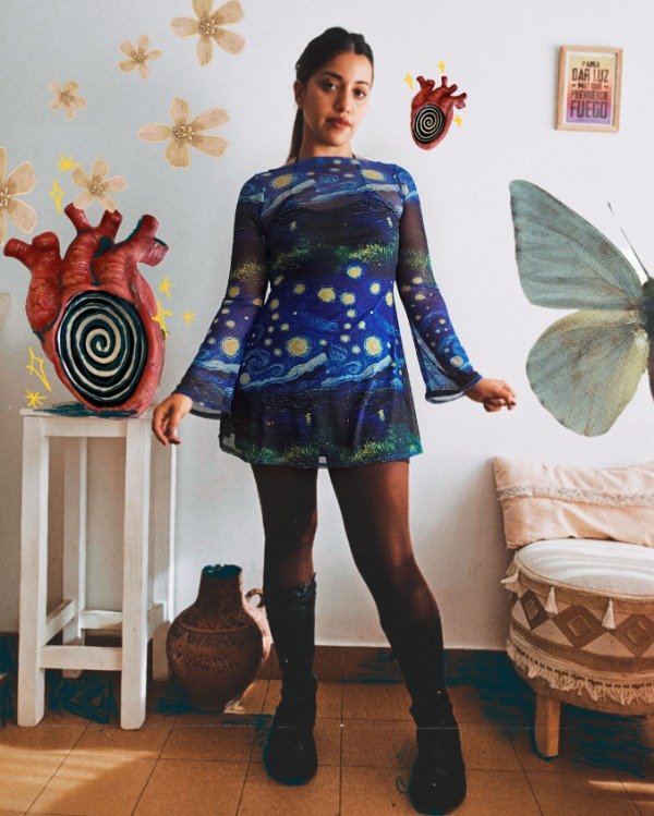 Producto - Vestido Alondra Noche Estrellada