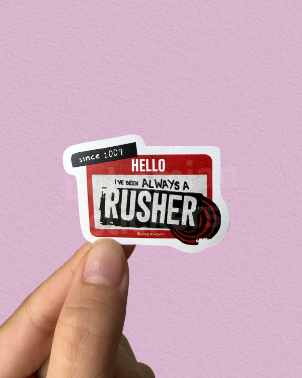Producto - HELLO IVE BENN ALWAYS A RUSHER - Sticker Indiviudal de Big Time Rush