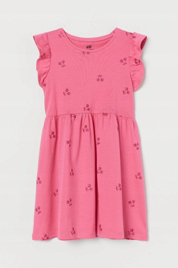 Producto - Vestido HM Fucsia con Manguitas Guindas