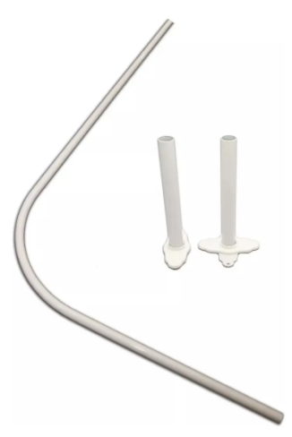 Producto - Caño Cortina Baño Curvo Blanco