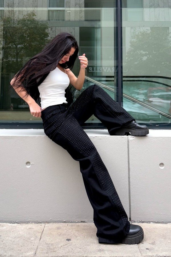 Producto - JEANS WIDE LEG BRILLOS