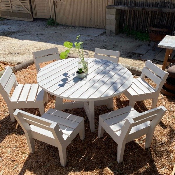 Producto - Juego de Comedor Exterior "Low Dining Redondo" - 5