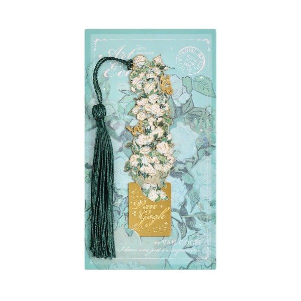 Producto - Señalador Metálico Premium Van Gogh Rosas blancas