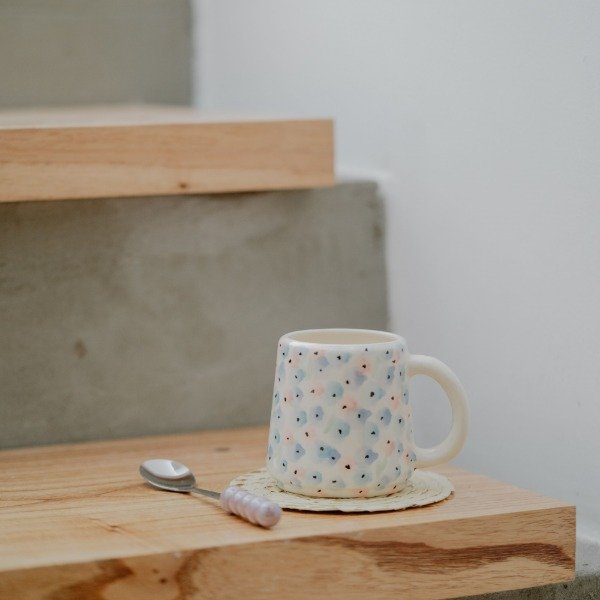 Producto - Mate asa flores