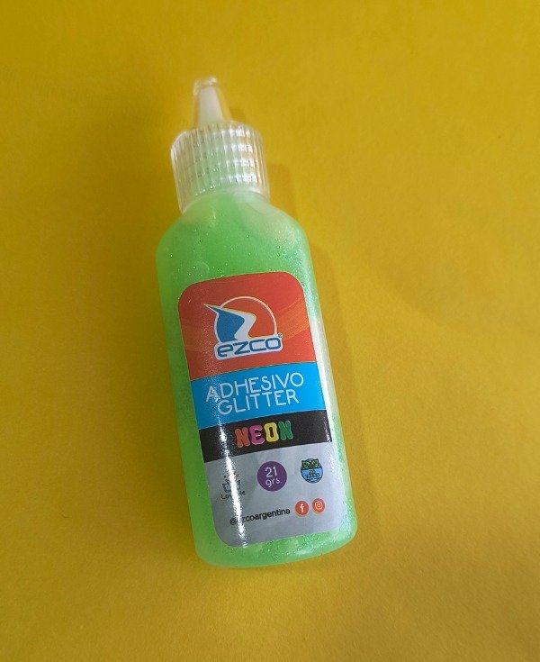 Producto - Adhesivo glitter neon verde 21 GR