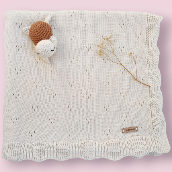 Producto - MANTITA CALADA HILO CRUDA