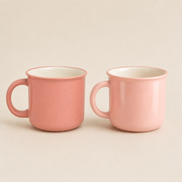 Producto - Taza grande de Cerámica Rosa 450 ml - 2