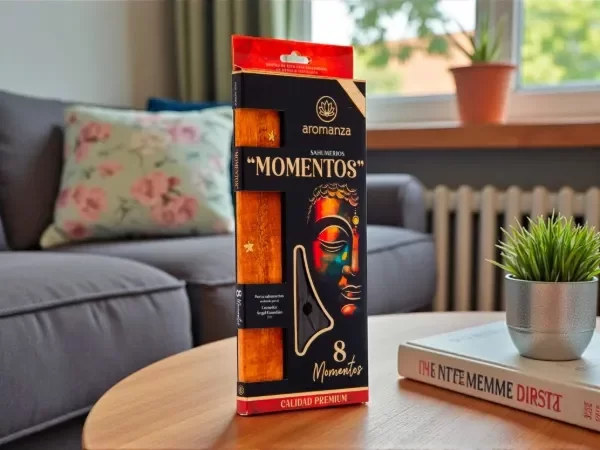 Producto - Pack sahumerio + porta sahumerio de madera - Aromanza - 18