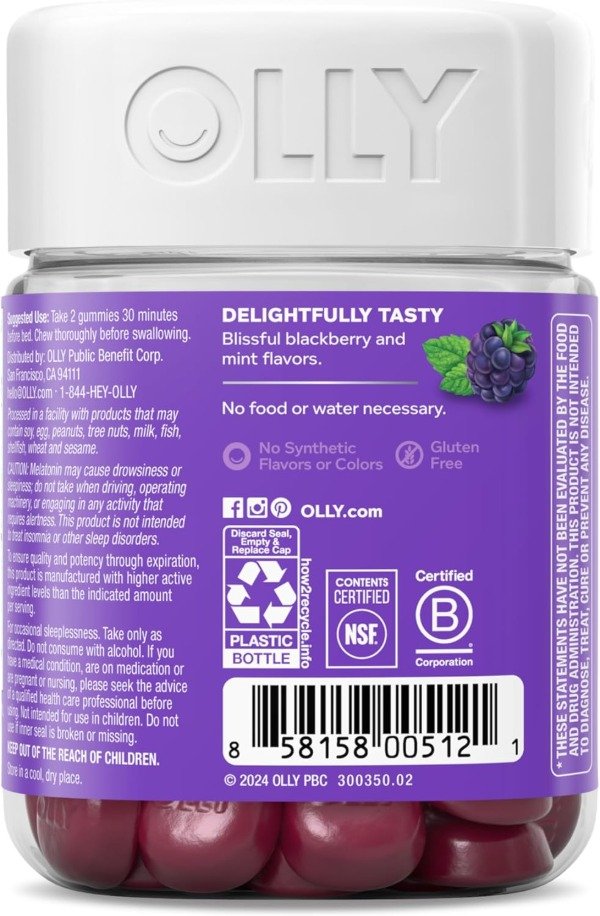 Producto - OLLY Gomitas para dormir 3mg melatonina (50 gomitas) - 11