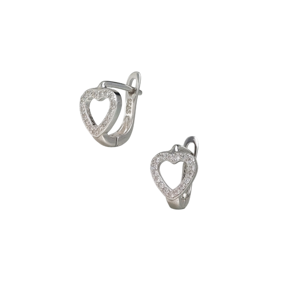 Producto - Aros de Plata 925 Colgantes Corazón