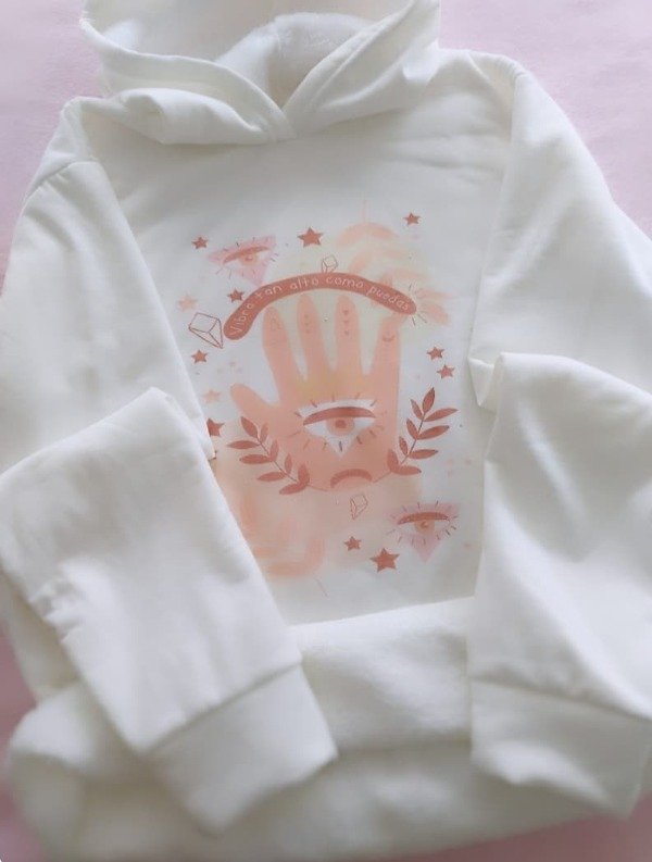 Producto - ULTIMO BUZO TALLE L CORDERITO " VIBRA TAN ALTO COMO PUEDAS"