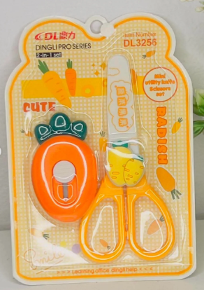 Producto - Set tijera mini cuter zanahoria DL3256
