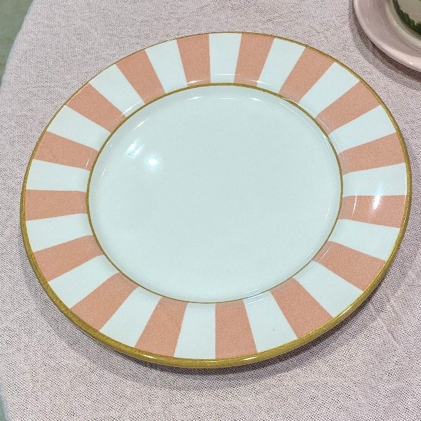 Producto - Plato M Rayas Rosas