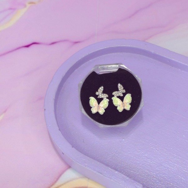 Producto - Aros mariposa garden rosa AB