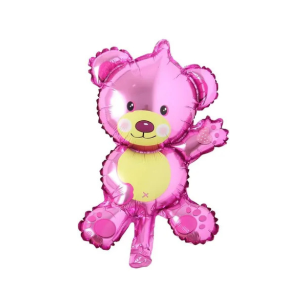 Producto - Mini siluetas metalizadas 14" (36cm) x5un OSITO ROSA
