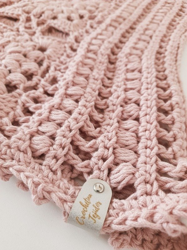 Patrón remera magnolia técnica crochet vertical + grannys — imagen 5