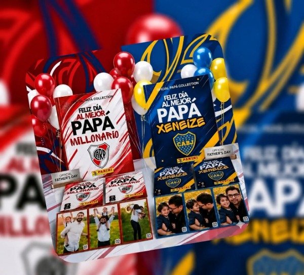 Producto - KIT ÁLBUMS DÍA DEL PADRE BOCA y RIVER