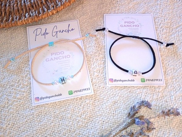 Producto - Pulsera de gamuza con signo del Zodíaco