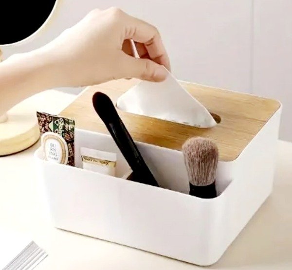Producto - ORGANIZADOR CON TAPA DE MADERA (por encargue)