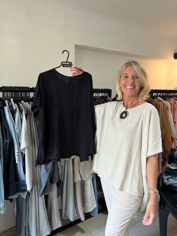 Producto - Blusa cuadrada lino escote redondo