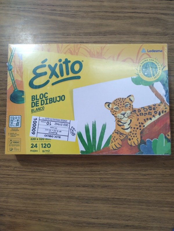 Producto - Bloc de Dibujo Número 5 Blanco x 24