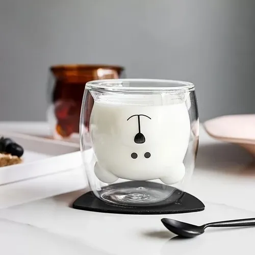 Producto - Taza doble vidrio oso