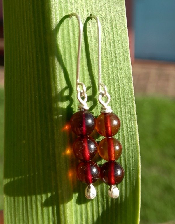 Producto - Aros de Ambar Baltico y plata - 2